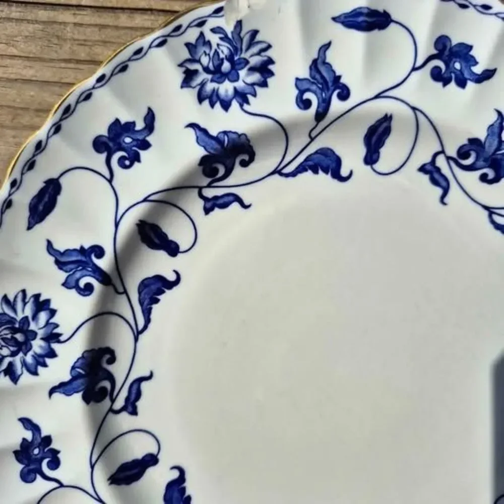Antique Spode Blue Colonel (Gold Rim) 8